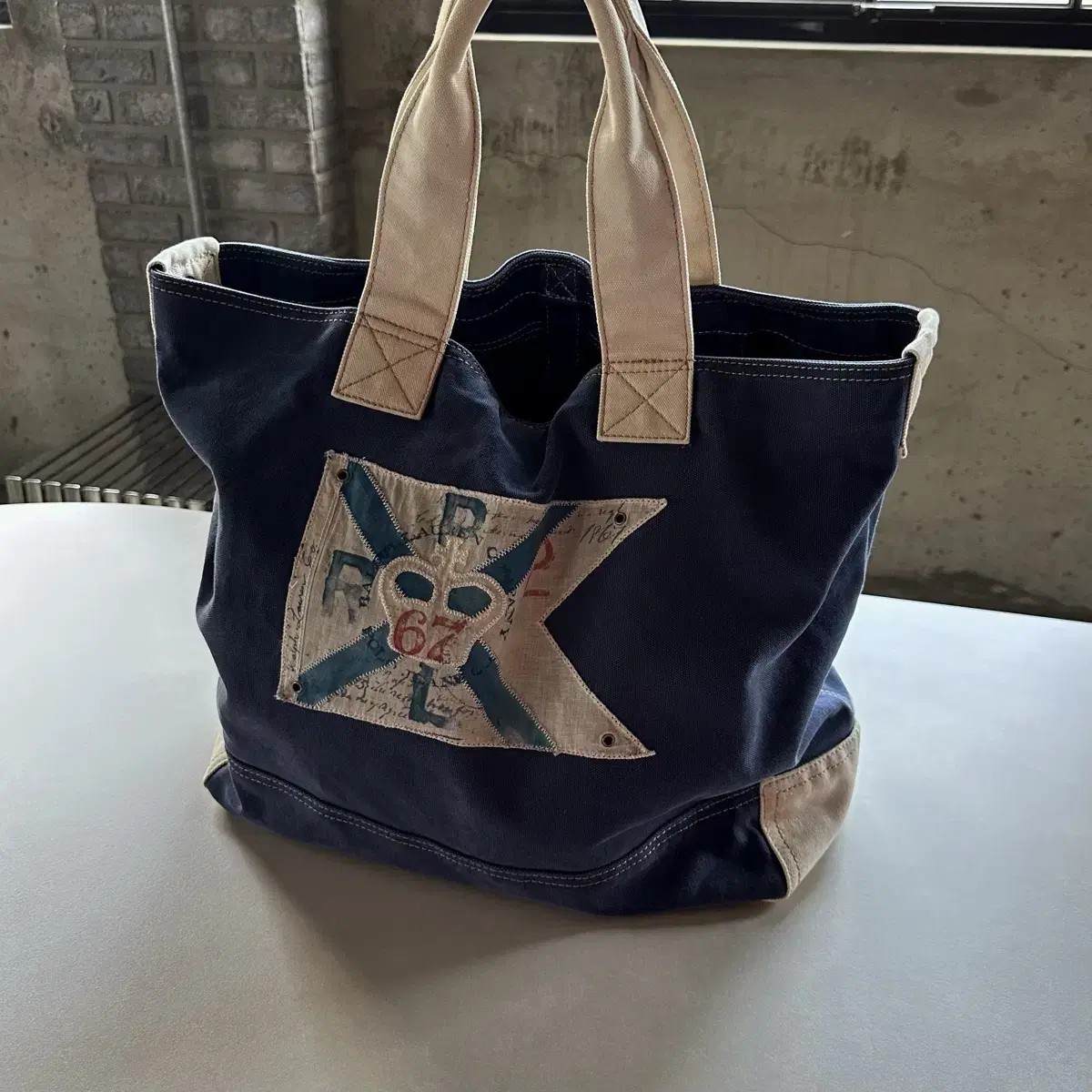 Polo Jins Canvas Tote Bag Navy