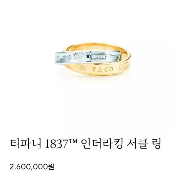 티파니 인터라킹 써클링 18k&실버