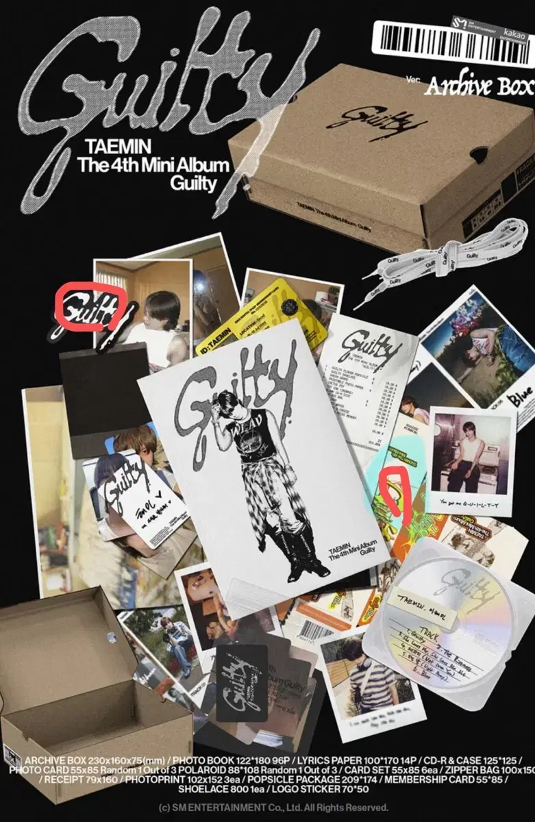 taemin guilty archive unsealed album for sale (all but two components present) in excellent condition