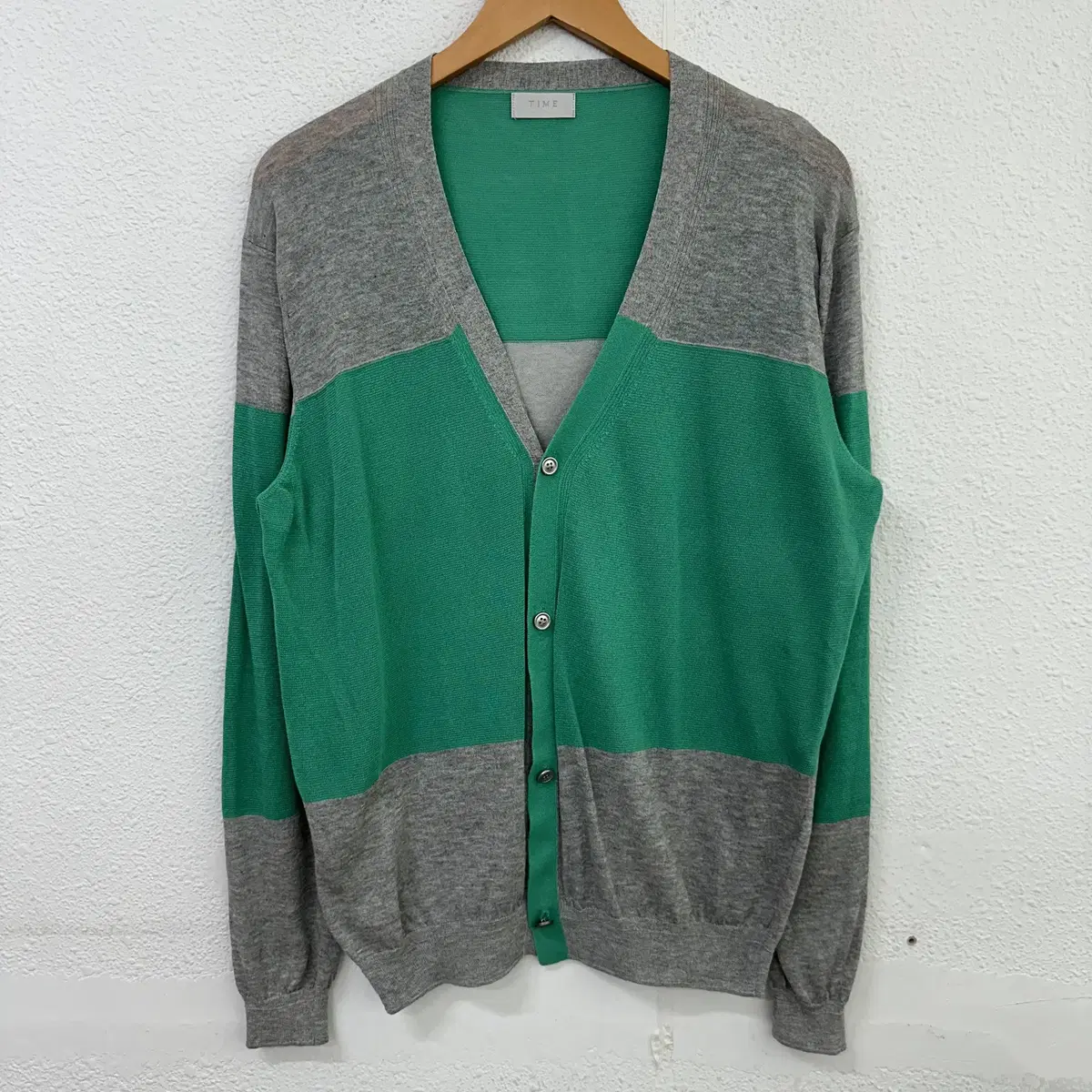 [105] Time Homme Bom Yeoreum Colorblocked Cardigan 9443