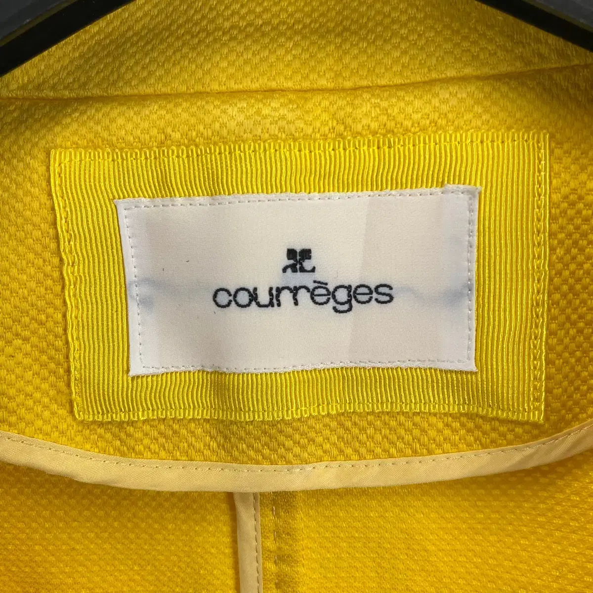 빈티지 COURREGES PARIS 로고 버튼 크롭 자켓