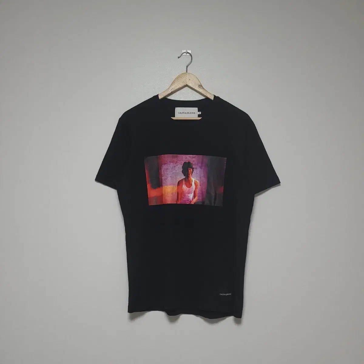 (95) CK Calvin Klein Black Printed Short Sleeve T-shirt