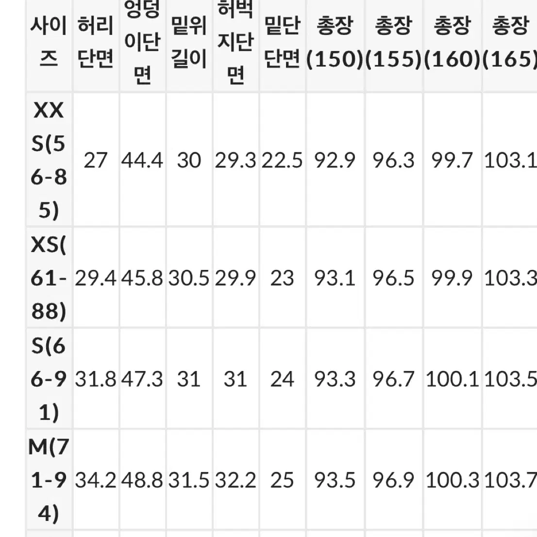 바지 여러개 와이드 데님 팬츠 교신가능