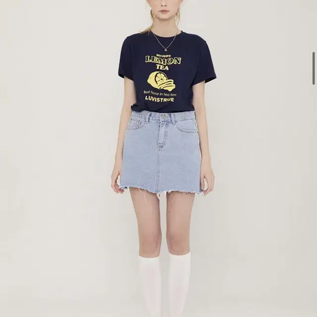 러브이즈트루 SZ LEMON T-SHIRT(NAVY)