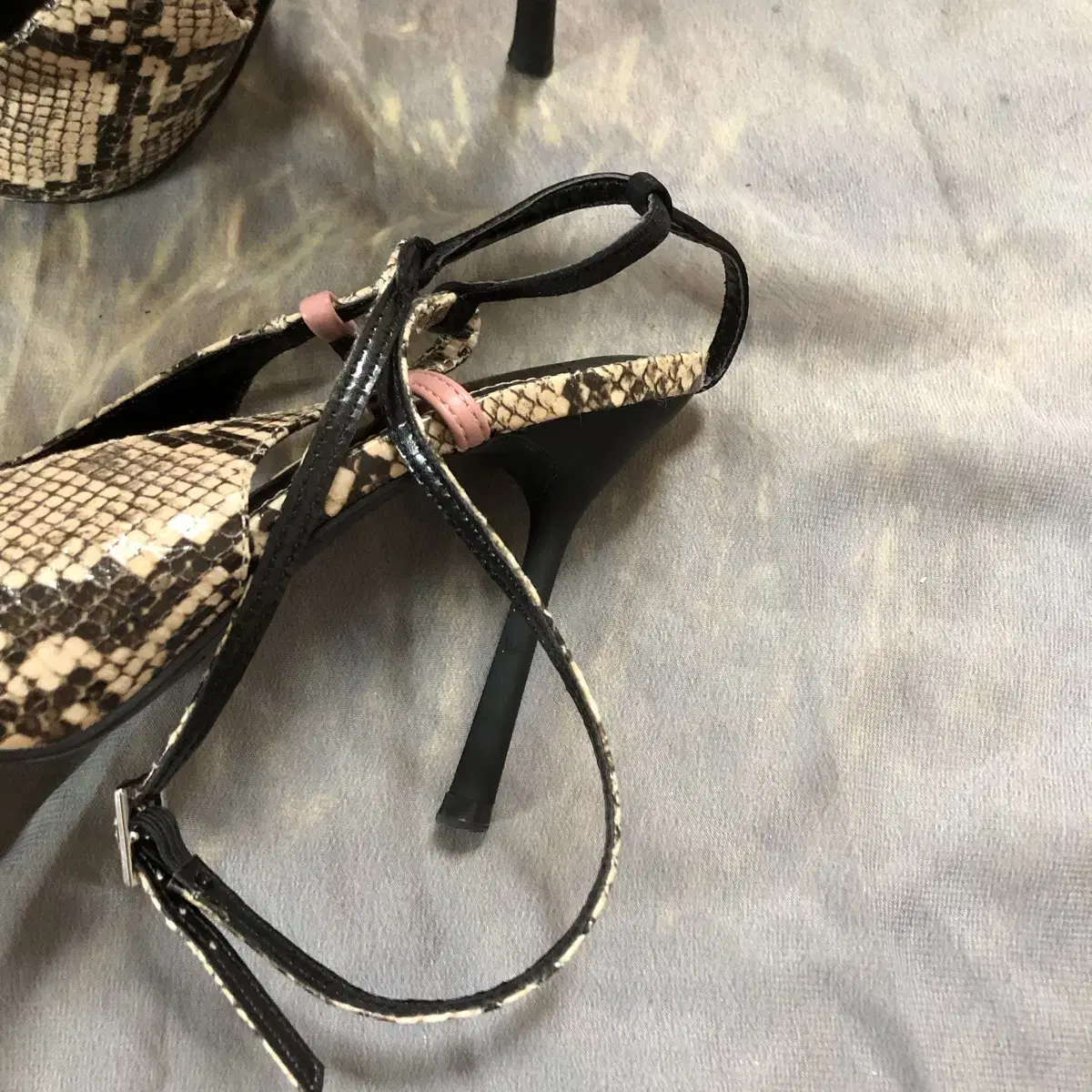 Vintage Zara python skin pink strap he