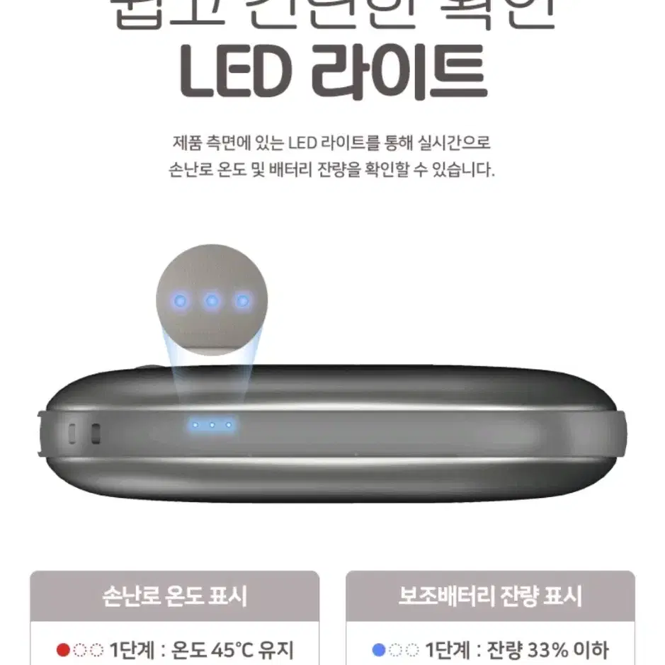 애니클리어 핫팩 겸 보조배터리 5000mah 애니클리어 핸드워머 보조배터