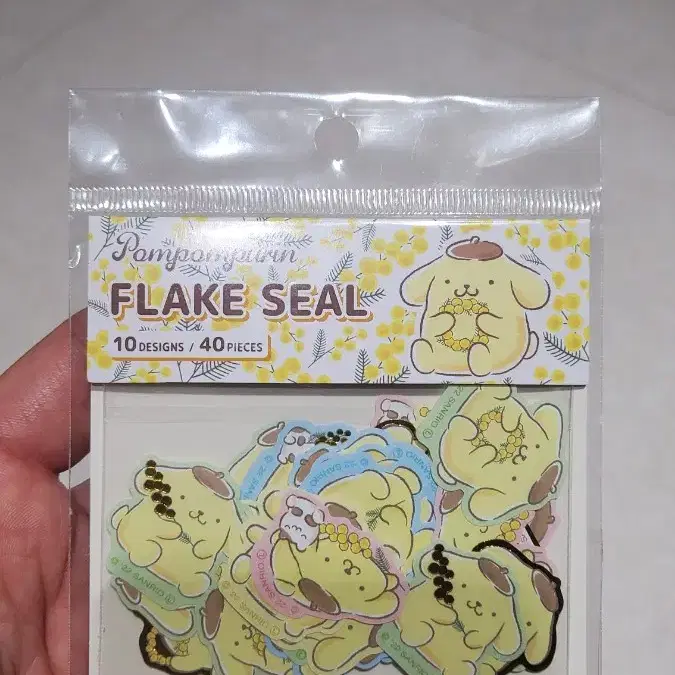 일본 산리오 정품)폼폼푸린 플레이크 씰  flake seal