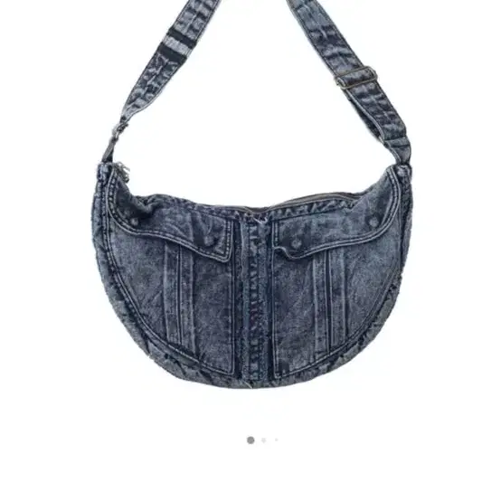 IUGAMAKARAS Washed Denim Shoulder Bag