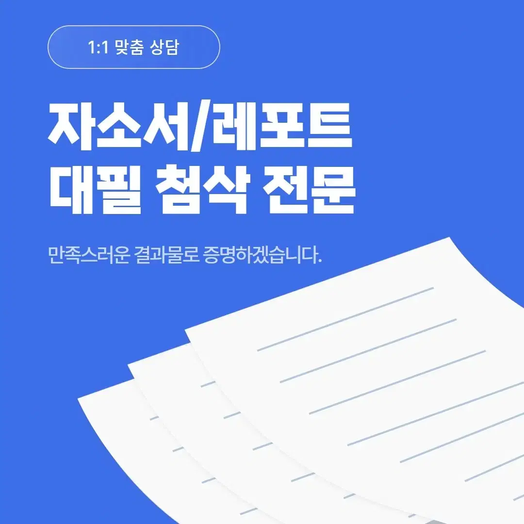 [전국 최저가 Event]자소서 컨설팅 전문가 지인쌤!