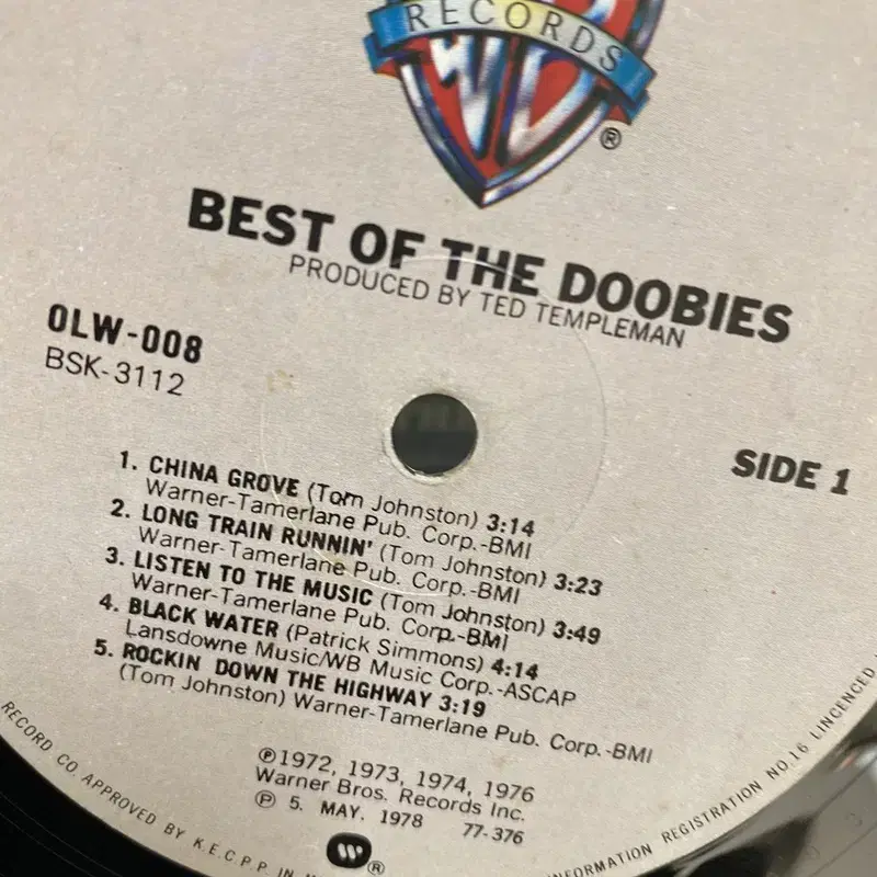 BEST OF THE DOOBIES LP / AA3804