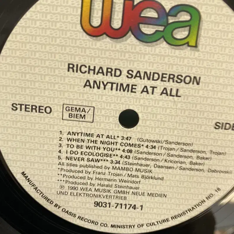 RICHARD SANDERSON LP / AA3827