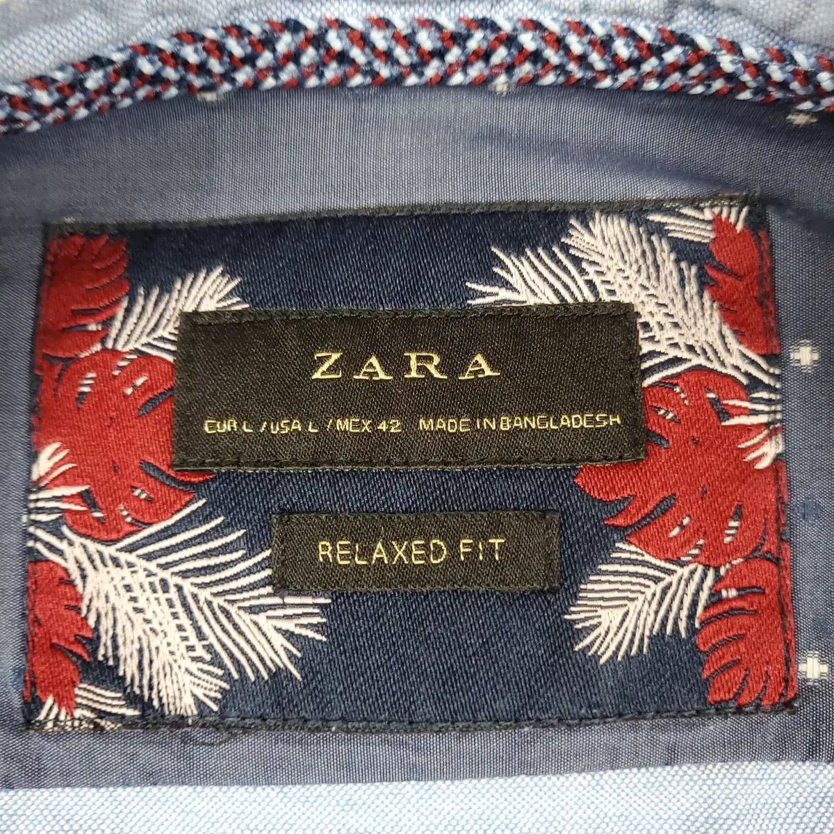 ZARA 자라 남성 셔츠 남방(하늘색)(105L)