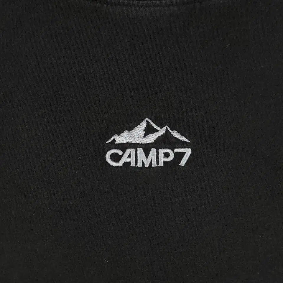 CAMP7 캠프7 피그먼트 블랙 미드로고 헤비코튼100 심플 반팔 롱 원