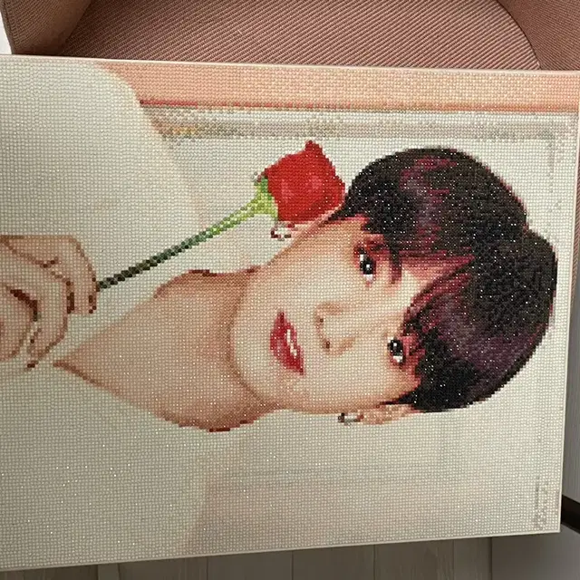 방탄 보석 십자수 지민 정국 완성품