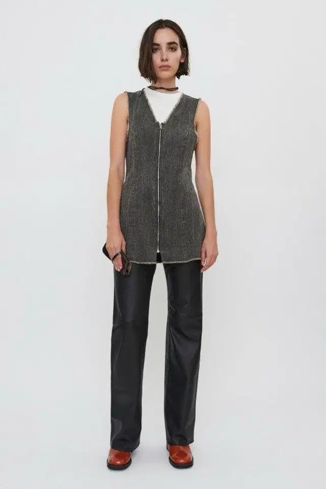 OUR LEGACY DENIM BIKER ZIP VEST