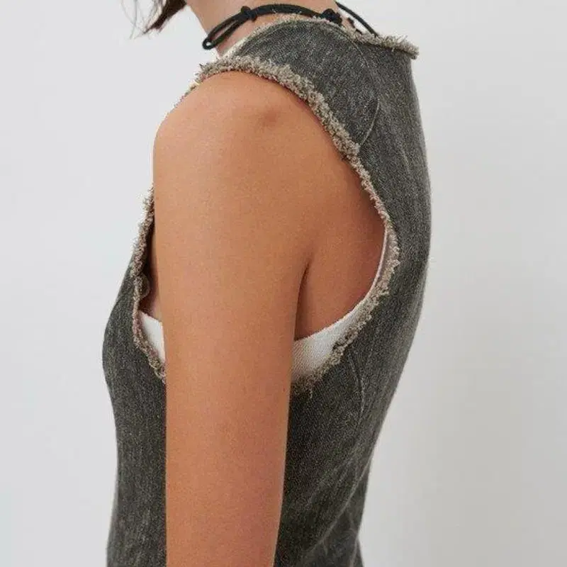 OUR LEGACY DENIM BIKER ZIP VEST