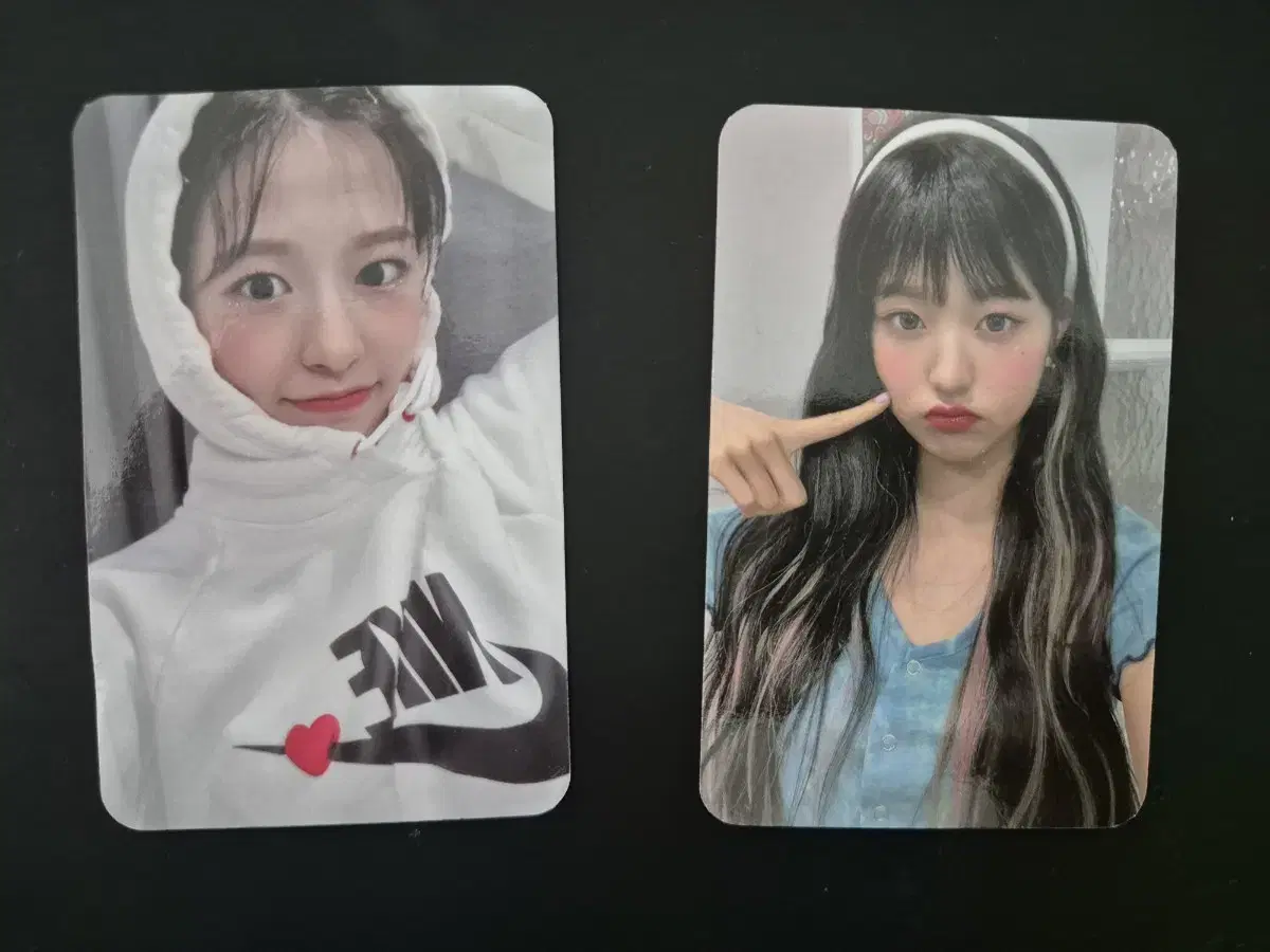 ive iz*one jang wonyoung, ahn yujin photocard