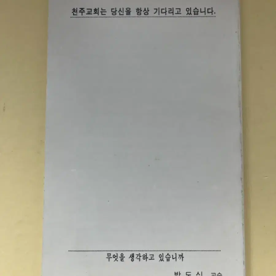 무엇을 생각하고 있습니까 박도식 교수 신부 미루나무 출판