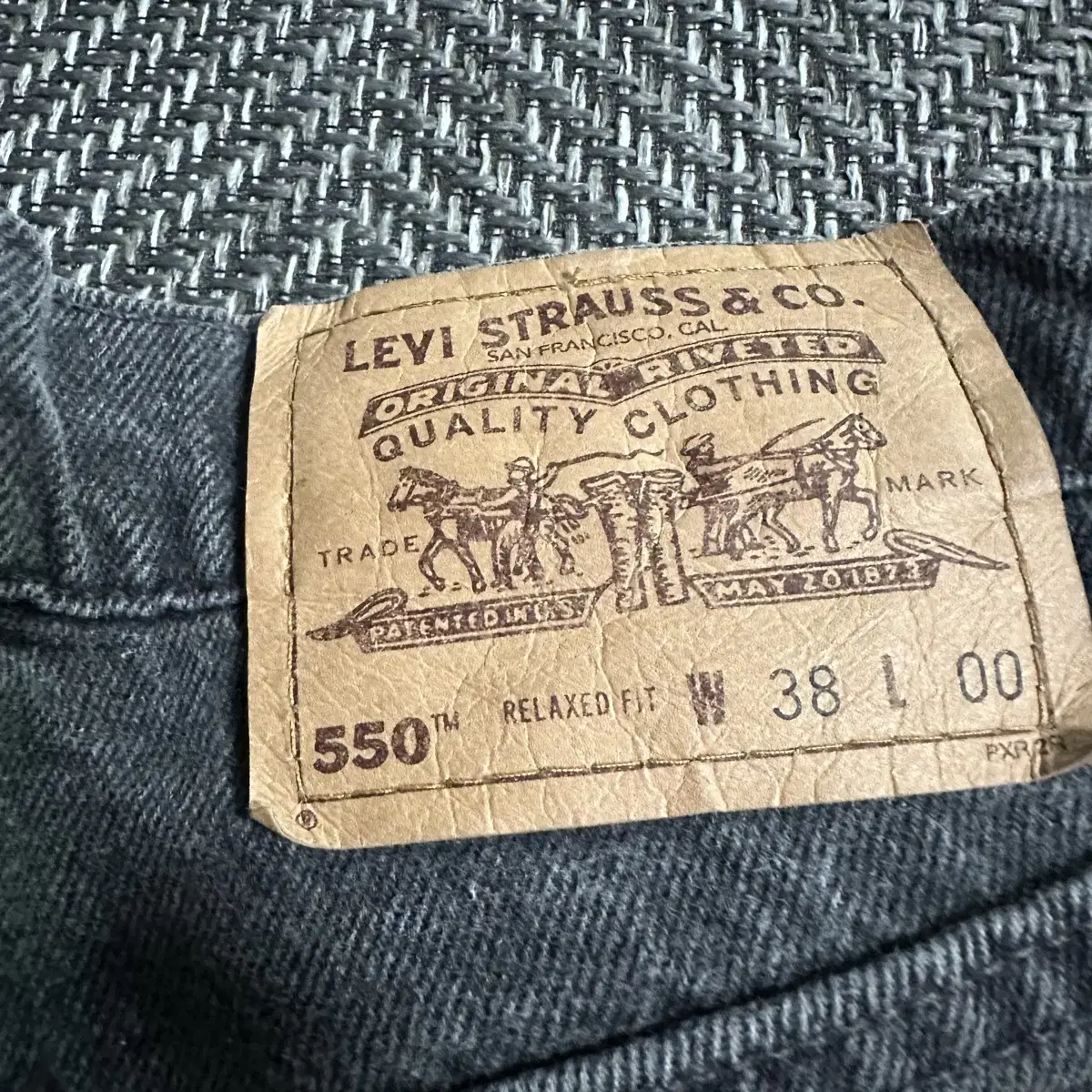 90s Levis 550 흑청 반바지