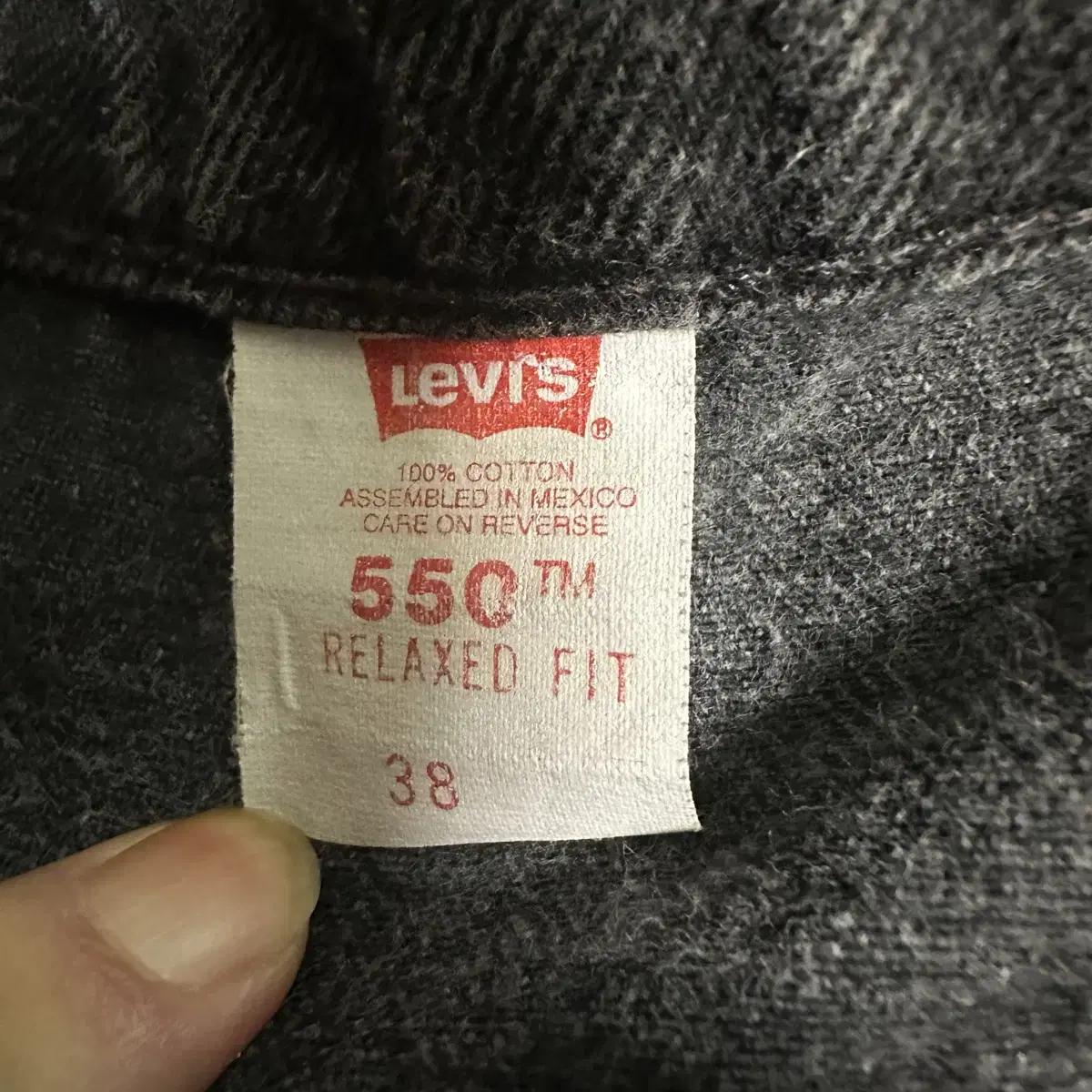 90s Levis 550 흑청 반바지