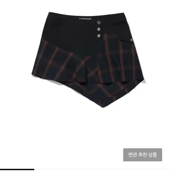 미스치프 ASYMMETRIC TWO-TONE MINI SKIRT