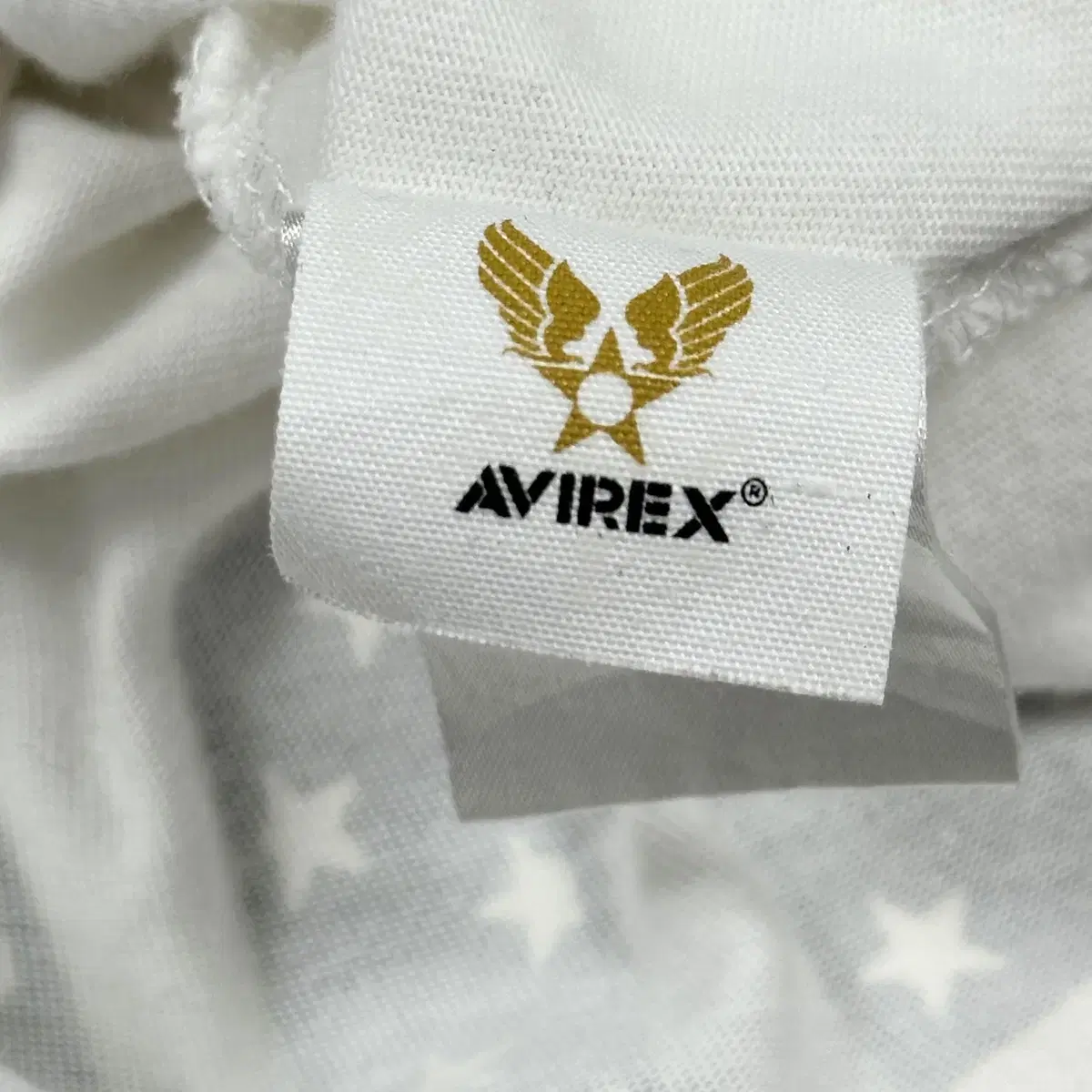 (2XL) AVIREX 아비렉스 스펠아웃 베이직 반팔티 화이트