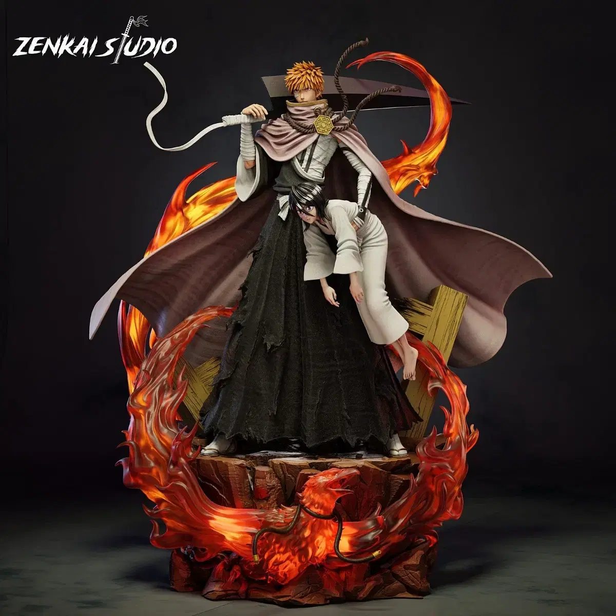 [Pre-Order] Zenkai Bleach Ichigo Rukia Resin Statue