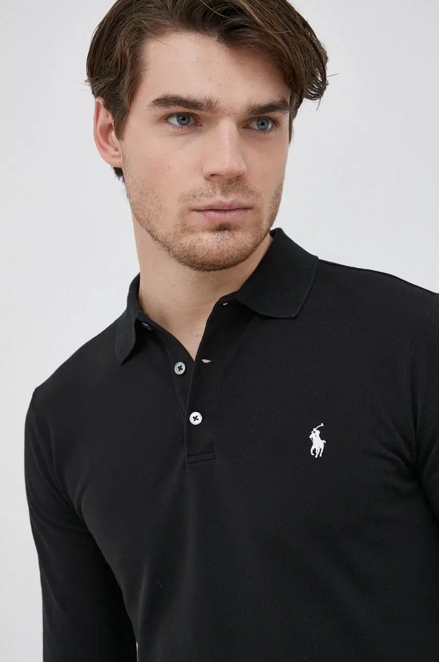 (Add to cart) (M) Polo Ralph Lauren Polo Pique White Pony T-Shirt Black