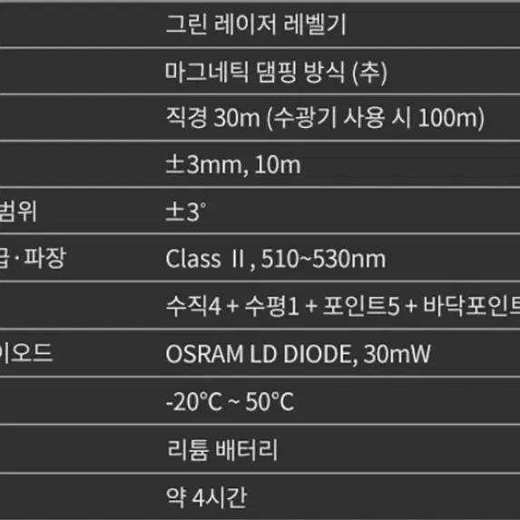 그린 라인 레이저 레벨 8배 밝기 레이저레벨 전시품