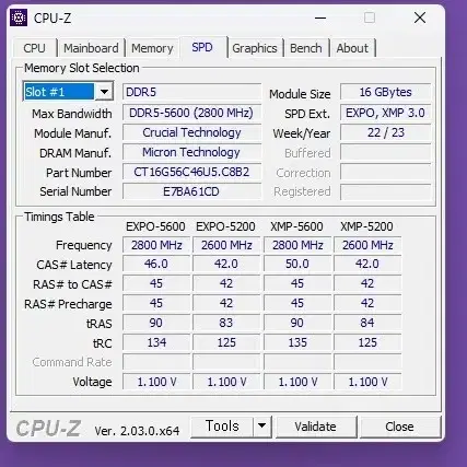 마이크론 크루셜 ddr5 16기가 총 4개 판매