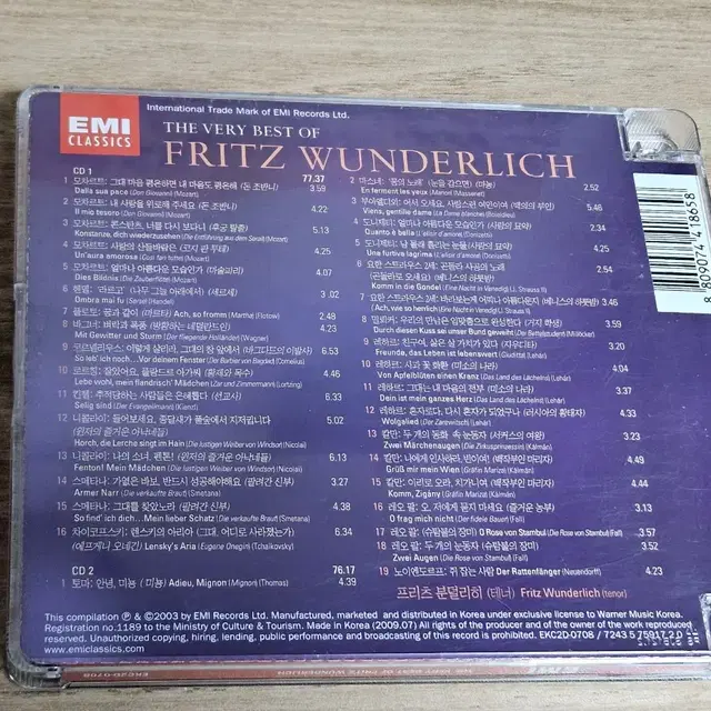 The Very Best Of Fritz Wunderlich (2CD)