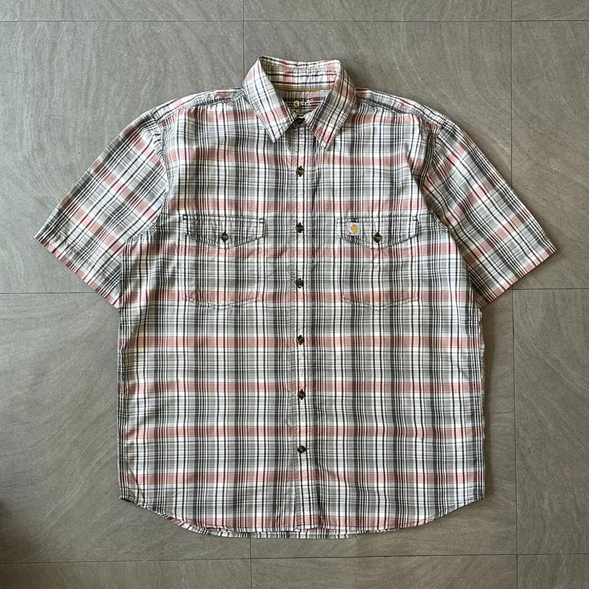 Calhart Genuine Original Cotton Check Short Sleeve Shirt