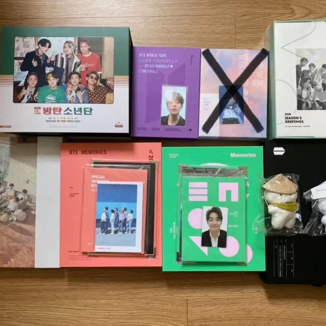 (일괄)방탄 메모리즈 2019 2020 시그 럽셀콘 dvd 대취티 토뭉이