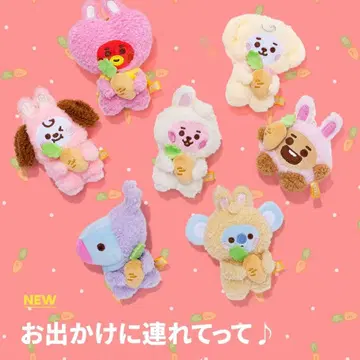 원가이하/실사0)일본BT21 아기 타톤 토끼 키링 마스코트 베이비