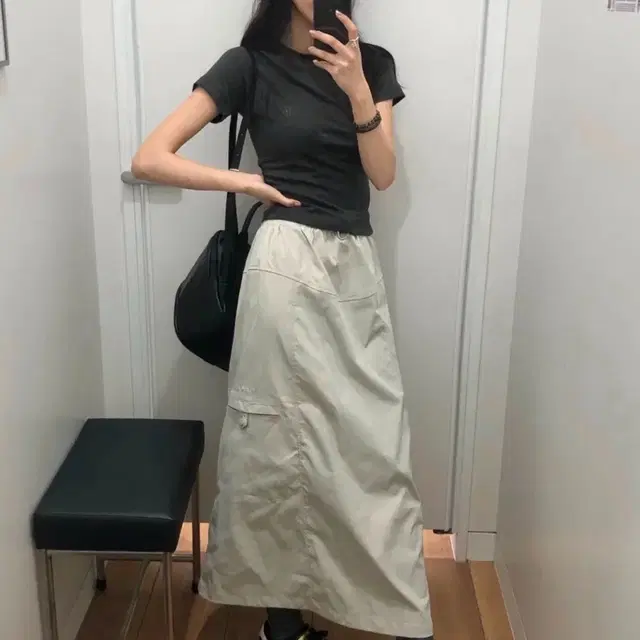 나일론 롱스커트 판매 nylon Long skirt