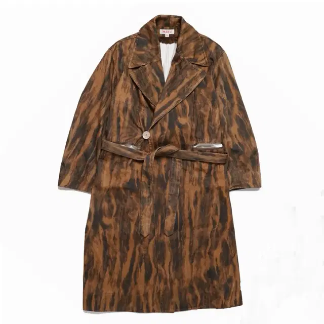 MASU Fur Print Gown Coat