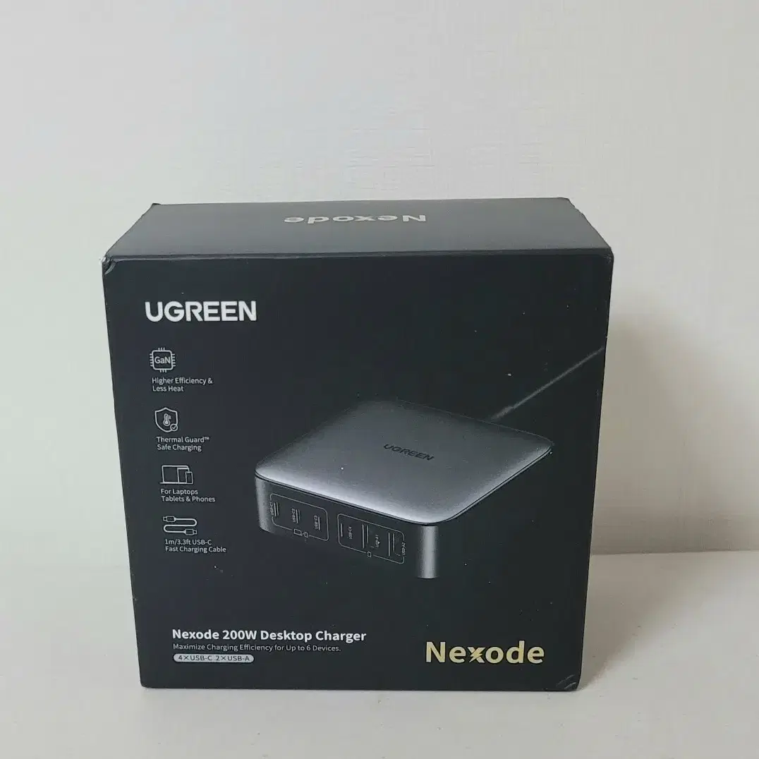 UGREEN 200W Gan 충전기 PD3.0 6-in-1 미개봉 새제품