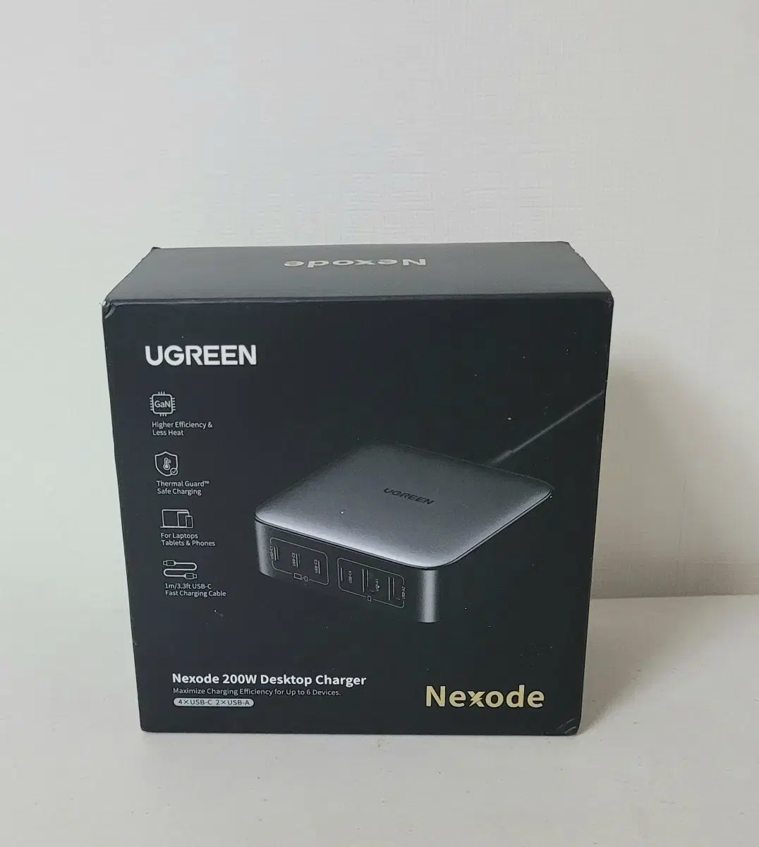 UGREEN 200W Gan 충전기 PD3.0 6-in-1 미개봉 새제품