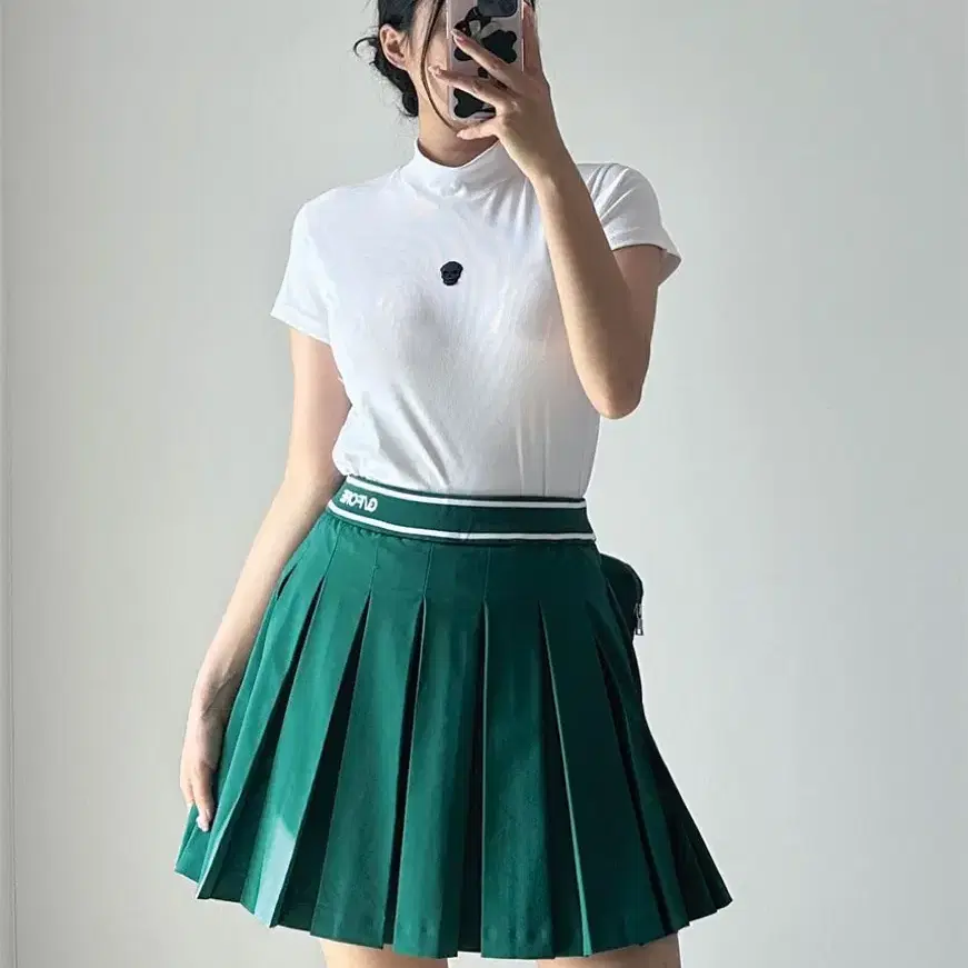 여성 골프웨어 CIRCLE G'S PLEATS SKIRT