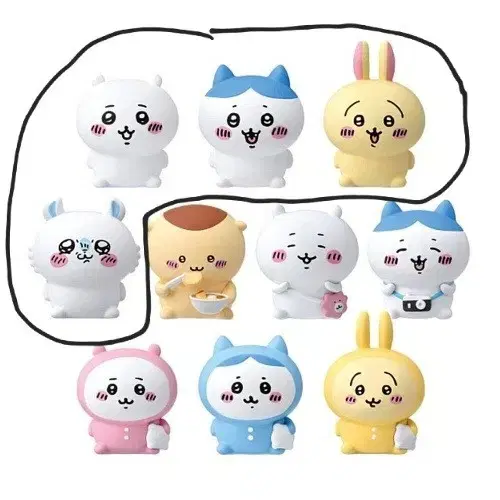 Chiikawa Soapy Puppet Mascots in Bulk of 4