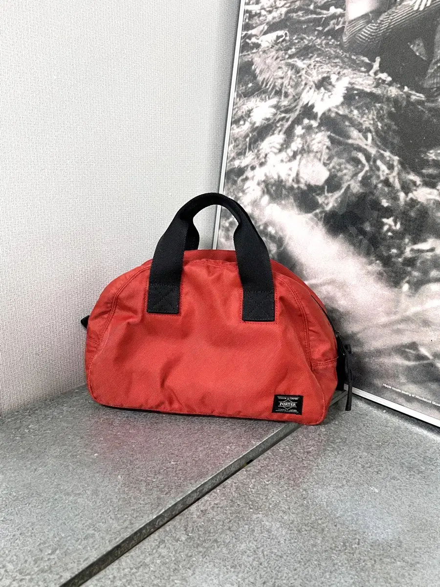 PORTER ROUND -BOSTON BAG S (Red) 포터 보스턴백