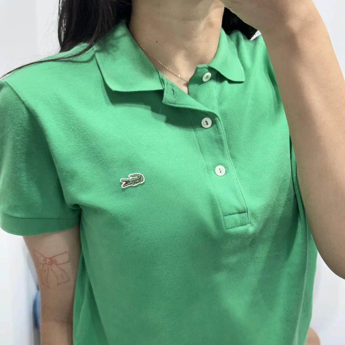 라코스테 lacoste 반팔 카라티 그린