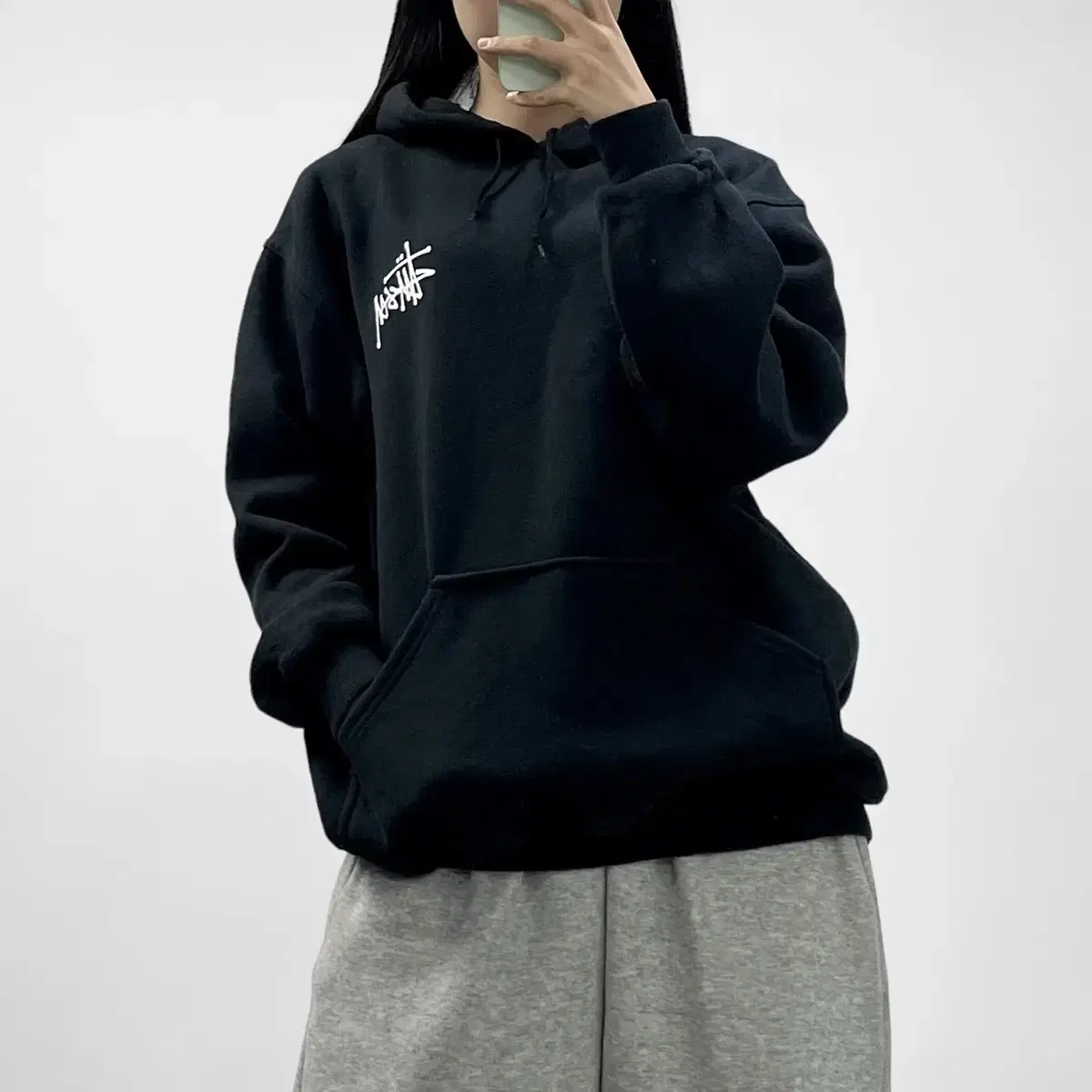 스투시 Stussy USA 90s 월드투어 후드티 블랙