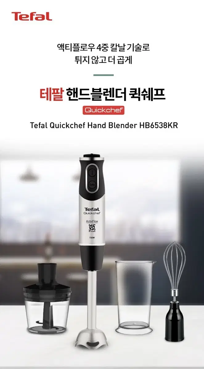 테팔 퀵셰프 핸드블랜더 HB6538KR