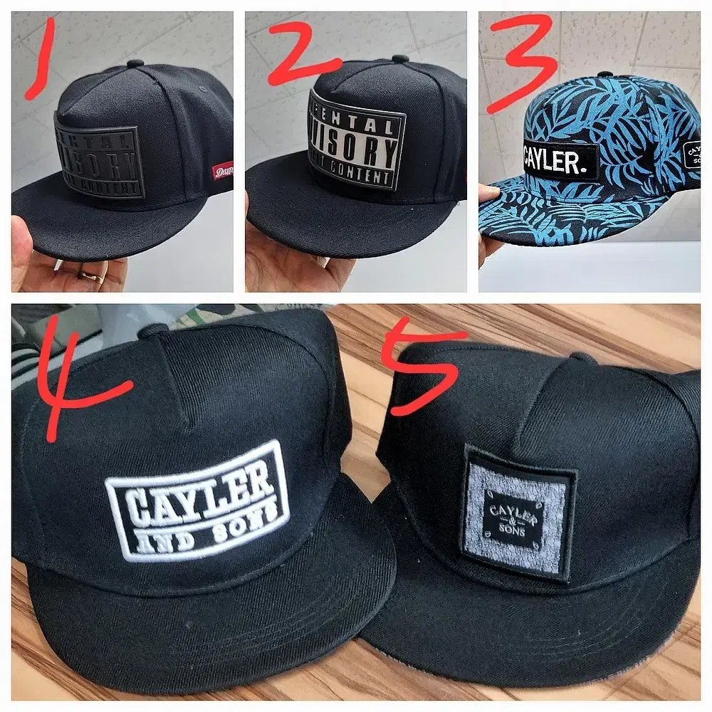 (2개) 스냅백 Snapback 힙합 모자  새것