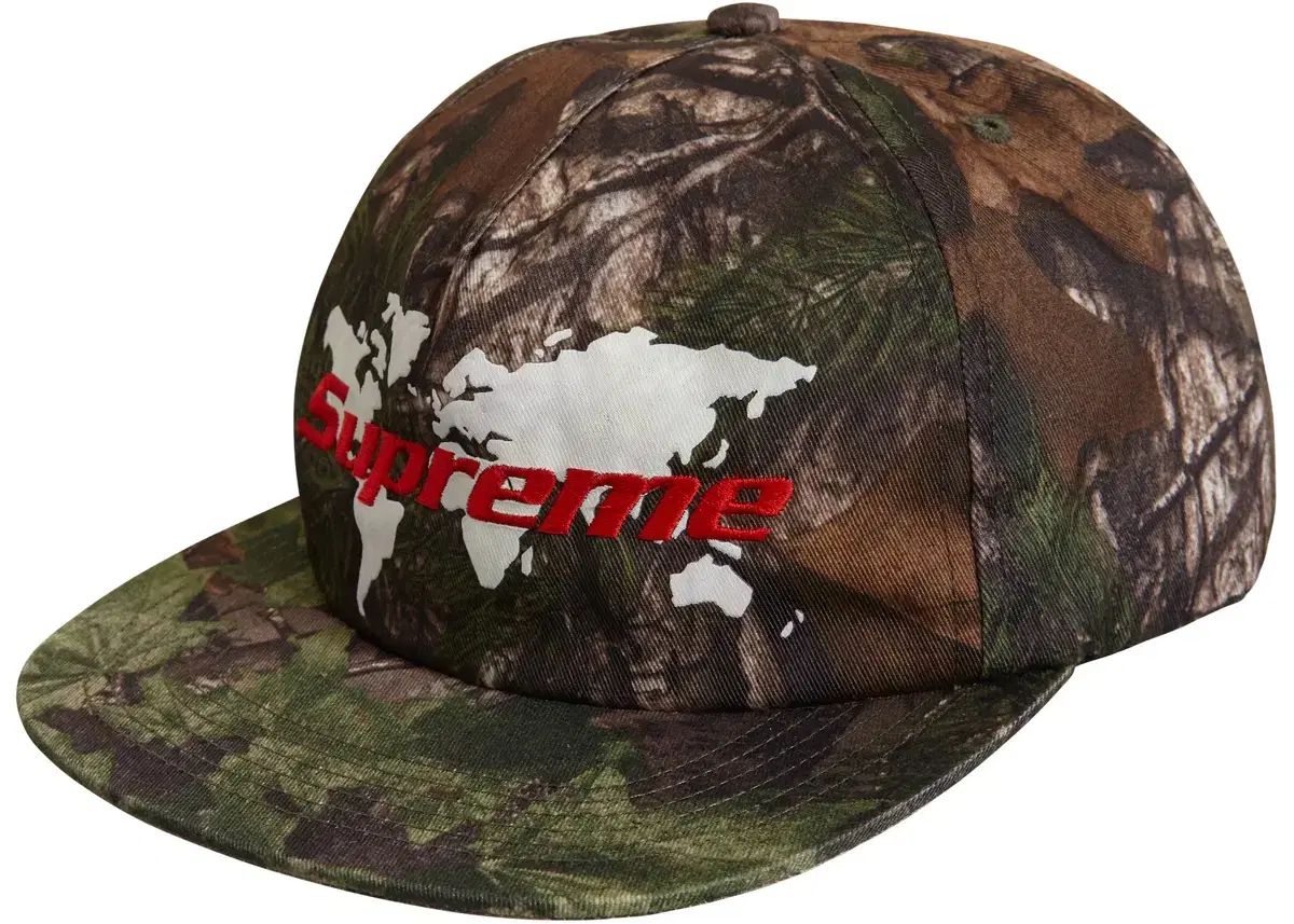 슈프림 월드 5패널 리얼트리 캡 world 5 panel