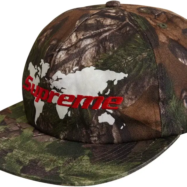 슈프림 월드 5패널 리얼트리 캡 world 5 panel