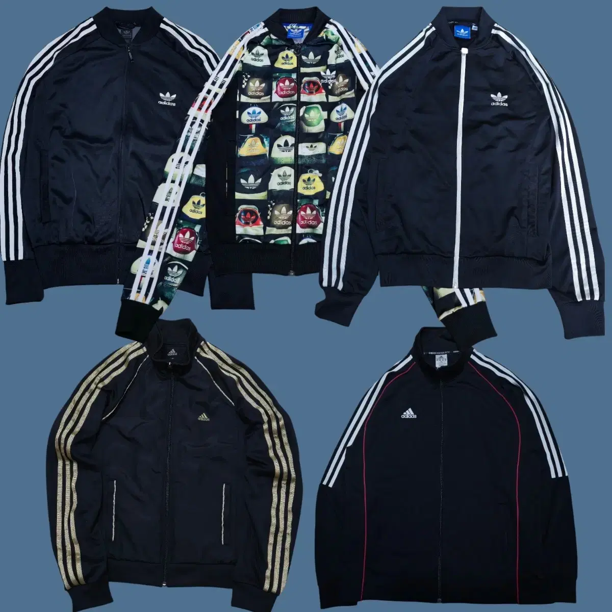 Adidas Black Track Top Jersey Pack sell XS to 2XL