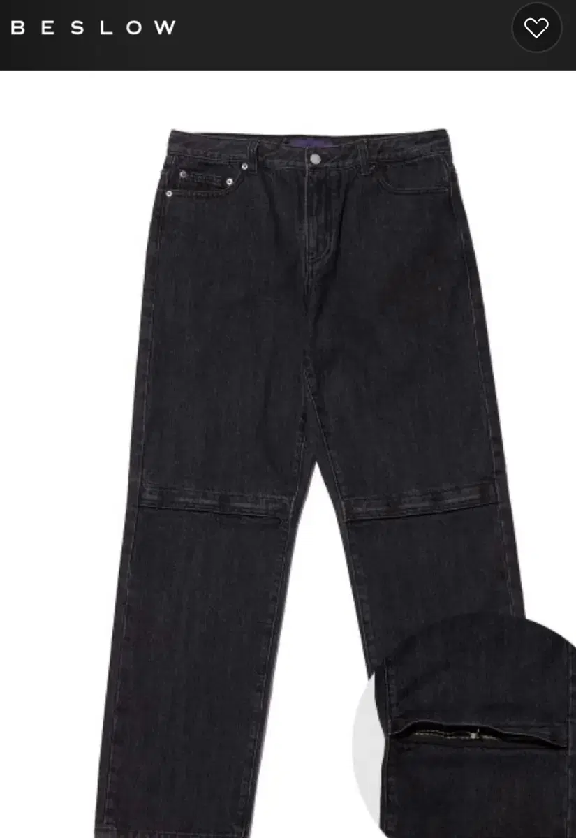 non-slouchy middle zipper denim black 30