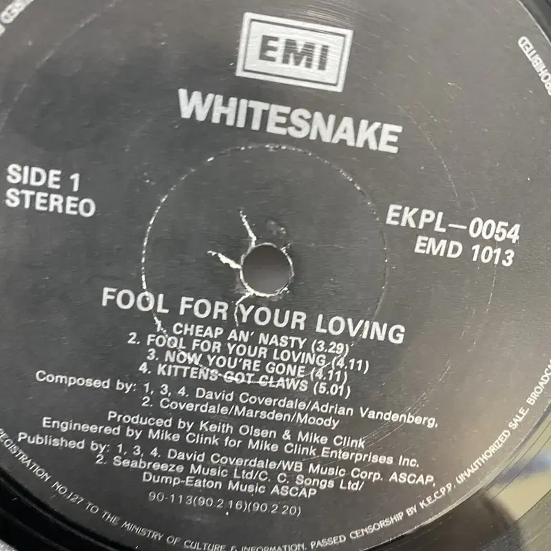 WHITE SNAKE LP / AA3925